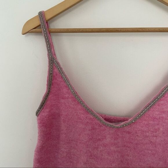 ZARA Wool Alpaca Beaded Strappy Dress - Picture 9 of 12